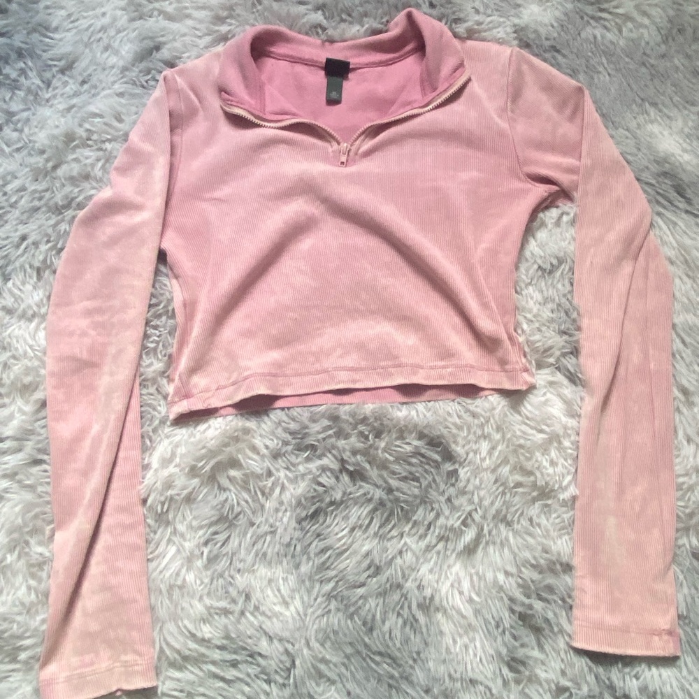 Quarter zip, long sleeve shirt